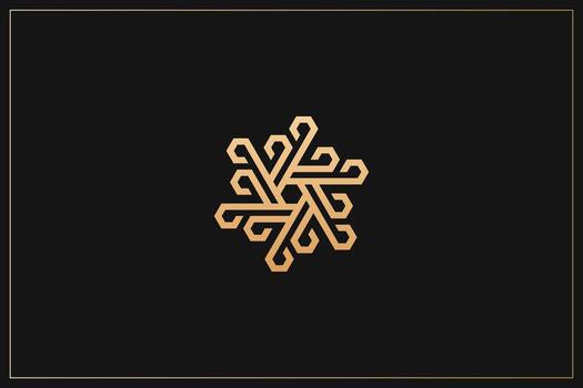 Abstract Hexagonal Digital Multimedia Logo vector