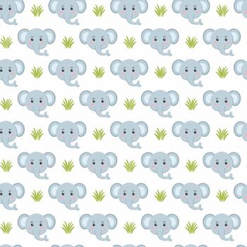 elefante bebé cara modelo para textil diseño vector