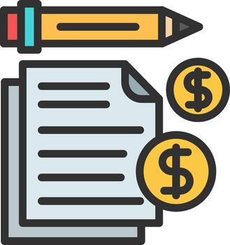 Document Thin Line Element vector