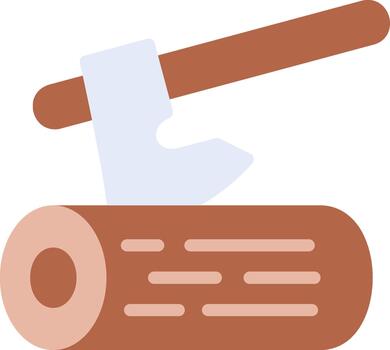 Axe Shadowed Flat Design vector