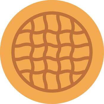 Peanut butter cookie Color Block Badge vector