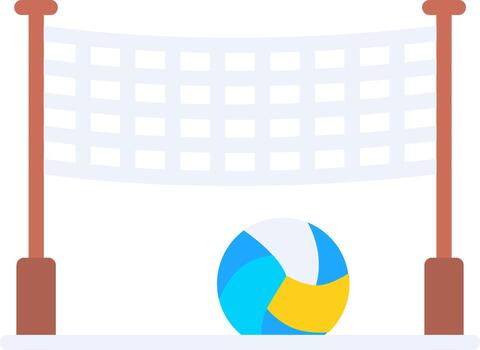 Volleyball Net Interactive Symbol vector