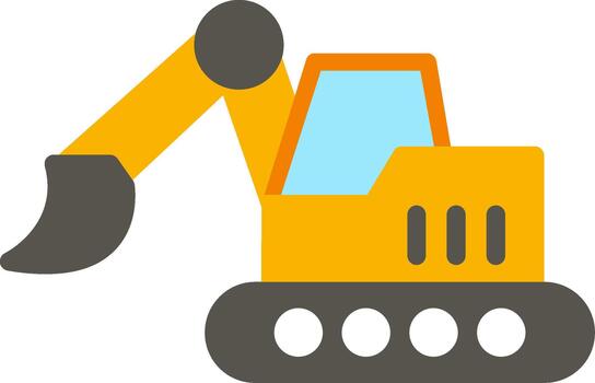 Backhoe User Interface Mark vector