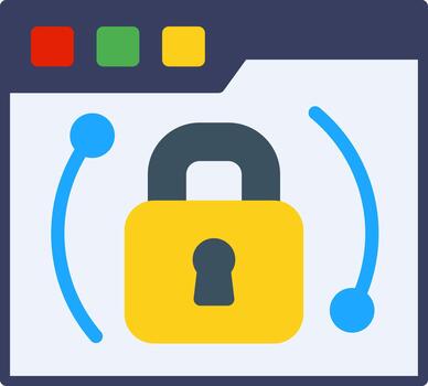 Web Security Neon UI Symbol vector