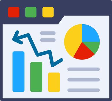Web Analytics App Focused Design vector