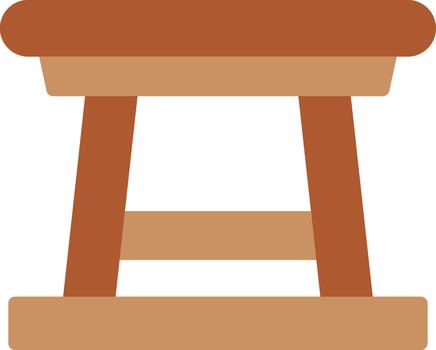 Dining Table Soft Outline Graphic vector