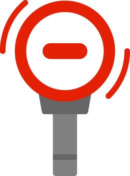 Wrong Way Smooth UI Symbol vector