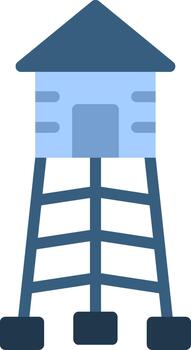 Water Tower Sharp Edge Visual vector
