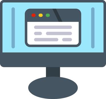 Web Browser Custom Line Element vector