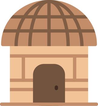 Hut Creative Sketch Element vector