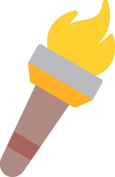 Torch Monotone Sketch Design vector