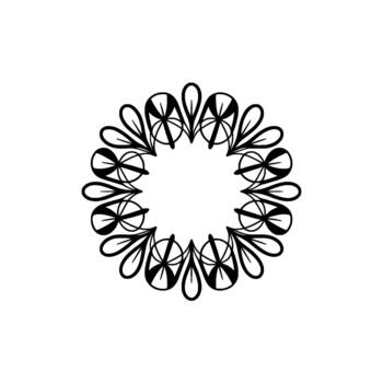 Elegant circular mandala with intricate petal like embellishments and repeating geometric patterns vector