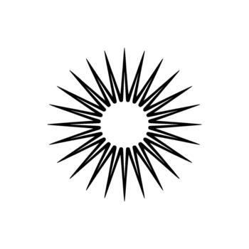 A striking sunburst radial burst of sharp angular lines emanating from a central void vector