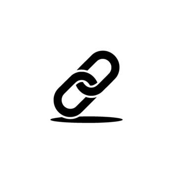 negrita de dos enclavamiento cadena Enlaces fundición un sutil sombra vector