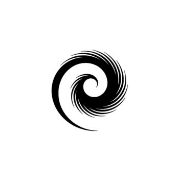 Abstract swirling vortex element with dynamic feathered edges vector