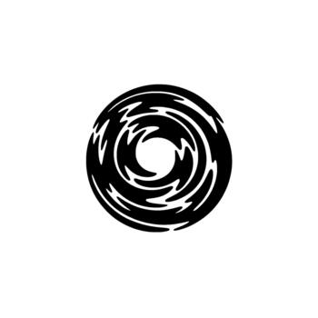 un rígido resumen circular presentando arremolinándose orgánico formas con agudo bordes creando un vórtice me gusta modelo vector