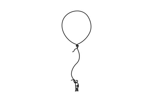 globo continuo uno línea dibujo con sencillo minimalista contorno en blanco antecedentes vector