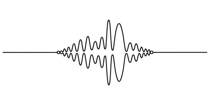 digital audio forma de onda representación con un pulsante señal vector