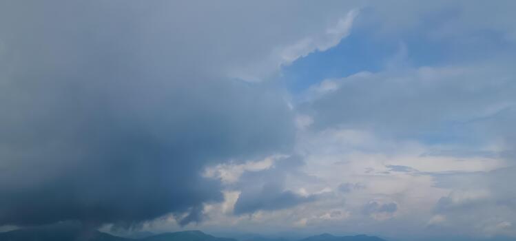 Light blue sky with scattered soft clouds creating a clean uplifting visual background photo