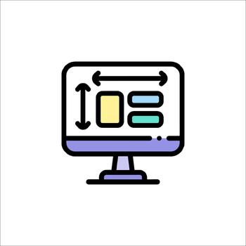 Responsive Web Design Icon Website Layout on Computer Screen, user experience vector