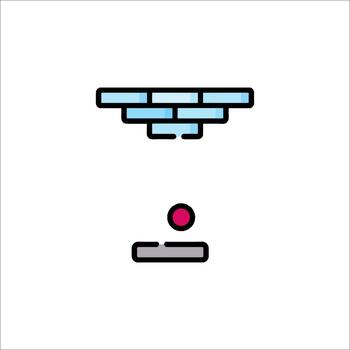 Jenga Game Icon Falling Blocks Risk Concept Strategy, failure vector