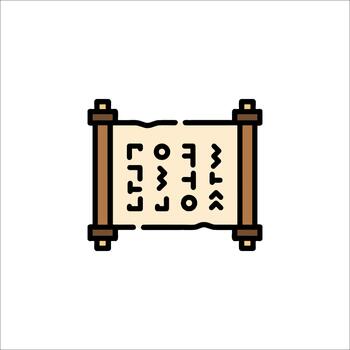 antiguo Desplazarse antiguo manuscrito historia documento vector