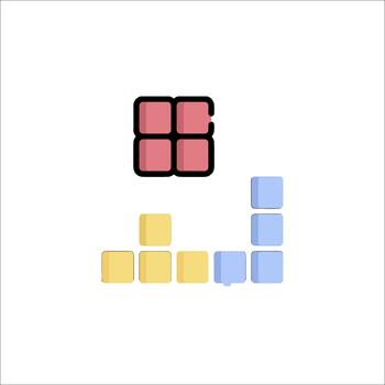Tetris Blocks Illustration Retro Gaming Concept Design vector