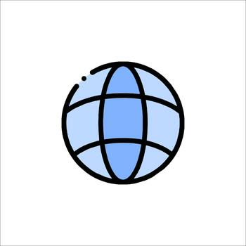 globo icono mundo global red conexión, ilustración vector