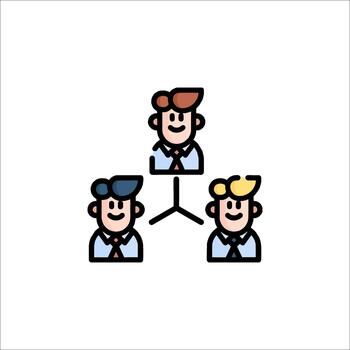 Organization Chart Icon Business Hierarchy Team Structure, leadership vector