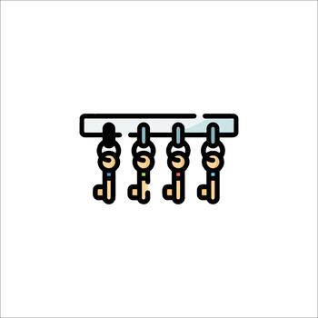 Keys Hanging Icon Key Rack Security Access Control vector