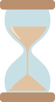 Simple Flat Hourglass Time Measuring Countdown Flow Element Icon vector