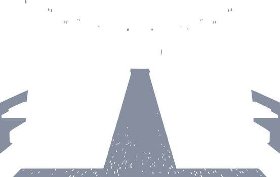 Minimalist Low Angle Road with Building Structure in the Background Illustration vector