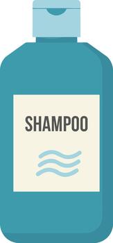 Flat Simple Style Shampoo Bottle with Wave Icon Design Element vector