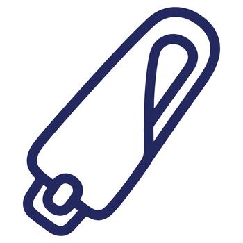 Elegant minimalist illustration of a USB flash drive for data storage and technology concepts with a clean white backdrop ideal for designs vector