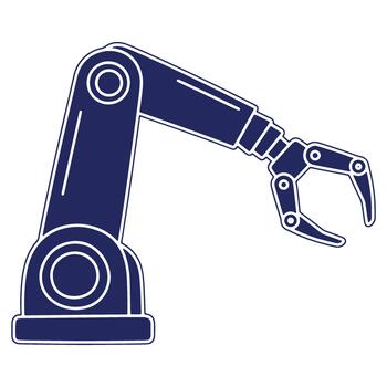 robótico brazo ilustración para industrial automatización y fabricación procesos presentando preciso movimiento y eficiencia diseño vector