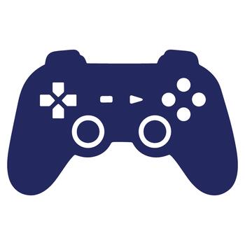 juego controlador icono en azul color esquema para digital entretenimiento y juego de azar conceptos vector