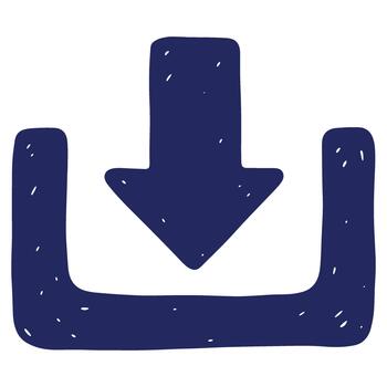 oscuro azul mano dibujado descargar símbolo en blanco antecedentes para web diseño proyectos y móvil solicitud desarrollo recursos vector