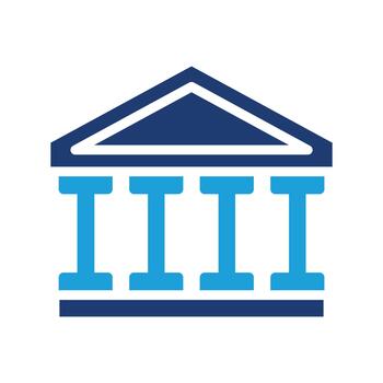 bank building colored icon design good for web or mobile app vector