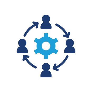 Team building colored icon design good for web or mobile app vector