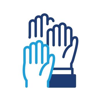 hands up colored icon design good for web or mobile app vector