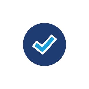 checkmark inside a circle symbolizing verification or approval colored icon design good for web or mobile app vector