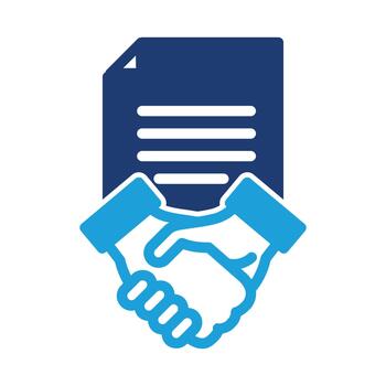 Contract colored icon design good for web or mobile app vector