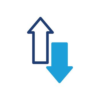 Bidirectional Arrows colored icon design good for web or mobile app vector