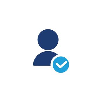 User Verified Checkmark colored icon design good for web or mobile app vector