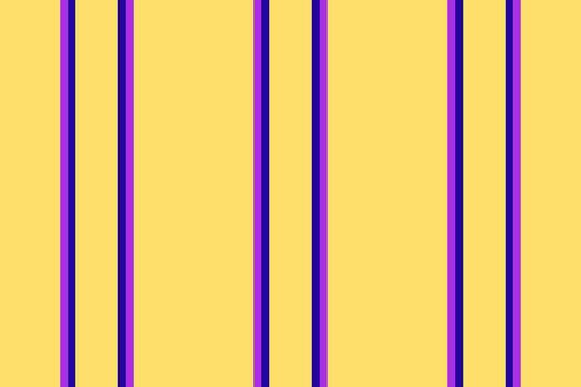 Intricate texture background lines, colourful textile pattern vertical. Geometrical fabric stripe seamless in yellow and purple colors. vector