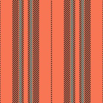 Close up fabric seamless background, cover stripe textile texture. Folded pattern lines vertical in red and dark colors. vector