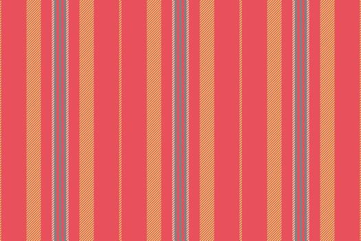 Dandom stripe fabric, rose seamless texture textile. Secember vertical pattern lines background in red and amber colors. vector