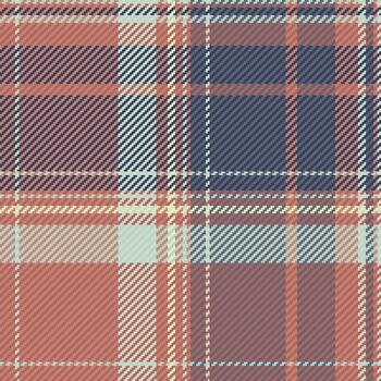 Stitch texture seamless background, idyllic check pattern textile. Neat fabric plaid tartan in red and light colors. vector