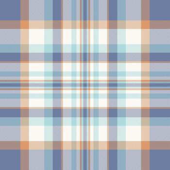 clásico tartán modelo en calmante blues y suave naranja matices sin costura textil diseño. utilizar para antecedentes, tela huellas dactilares, o vestir diseño. versátil elegante. vector
