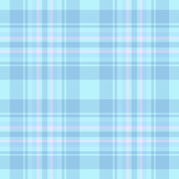60s background plaid, costume texture check pattern. Regular textile seamless fabric tartan in cyan and light colors. vector